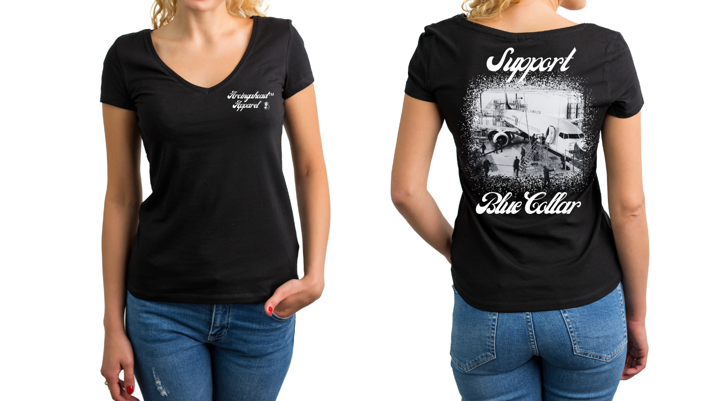 Aviation Tech "babe" T-shirt (cursive)