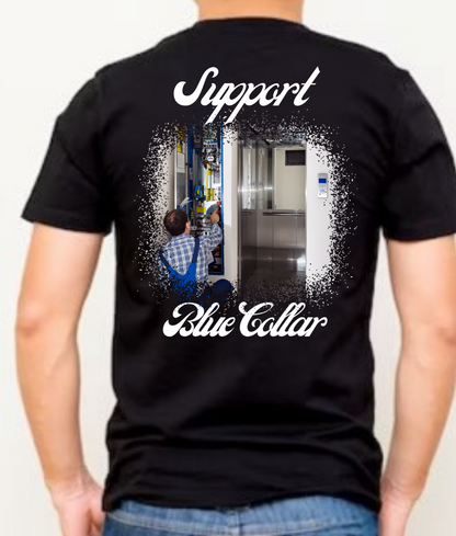 Elevator Technician T-shirt (cursive color)