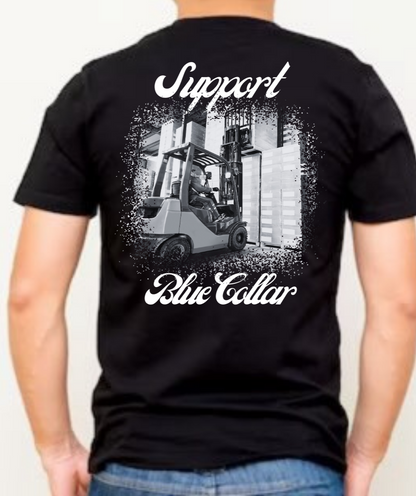 Forklift T-shirt (cursive)