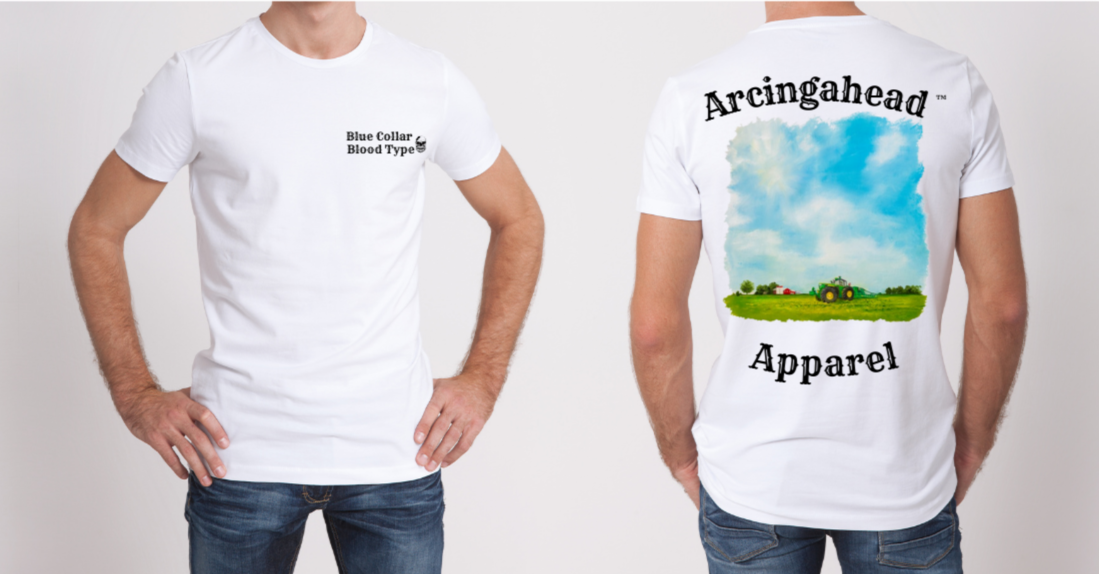 farming and agriculture white mens tee shirt 