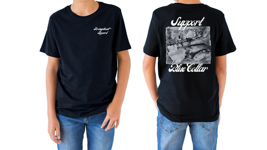 Kid's unisex pipe fitter T-shirt (cursive)