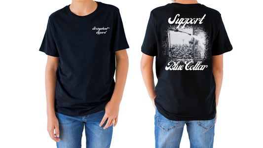 Kid's unisex pressure cleaning T-shirt (cursive)