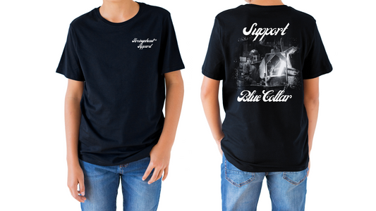 Kid's unisex steel mill T-shirt (cursive)