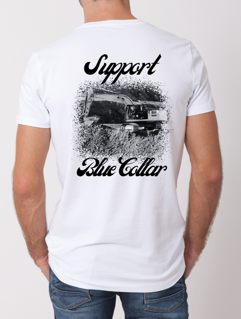 Trackhoe T-shirt (cursive)