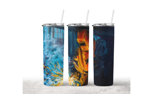 Female Welder 20oz Tumbler