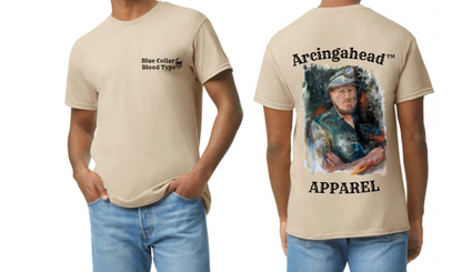 coal or surface miner sand tee shirt 